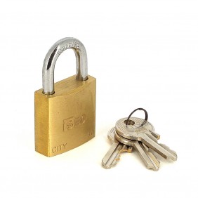 Cadenas à clé - s'entrouvrant sur numéro de suivi - acier cémenté - 2 clés ISEO CITY