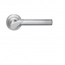 Poignées de porte sur rosaces rondes R38 Starlight - nickel satiné KARCHER DESIGN