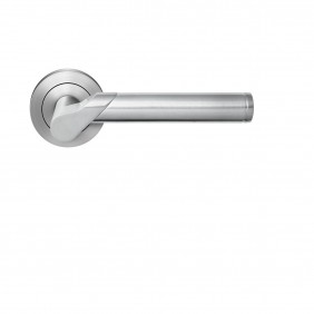 Poignées de porte sur rosaces rondes R38 Starlight - nickel satiné KARCHER DESIGN