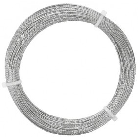 Corde à piano flexible fil acier tressé traité laiton Ø 0,8 mm - 50 m KS TOOLS