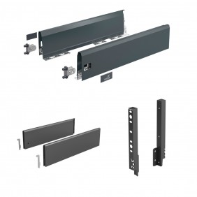 Kit tiroir plein TopSide ArciTech - côtés H126 mm - pour dos H250 mm HETTICH