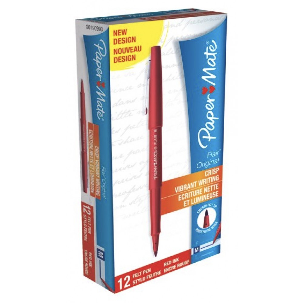 STYLO MARQUEUR PERMANENT F16 ROUGE PAPER MATE