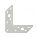 Équerre plate d'assemblage - connecteur multitrous à bouts carrés Interges