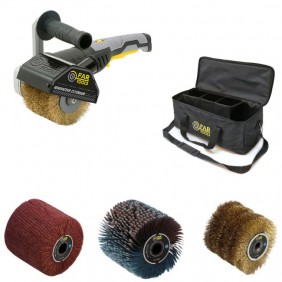 Rénovateur extérieur à brosse 1300W REX 120C + 4 brosses + sac de transport 24L FARTOOLS