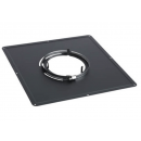 Plaque de propreté acier émail noir mat - 300 x 300 mm TEN