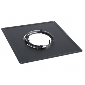 Plaque de propreté acier émail noir mat - 300 x 300 mm TEN