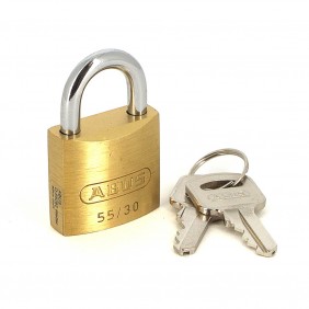 Cadenas laiton à clé - verrouillage automatique - 55 ABUS