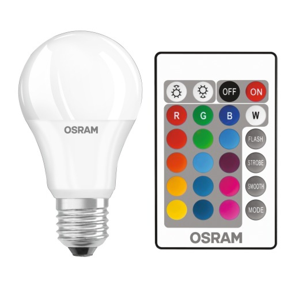 Ampoule LED 7,5W E27 de couleurs RGB avec télécommande ELEXITY