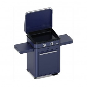 Plancha gaz 65cm Bleu Navy sur chariot - Combo Enosign 65 ENO