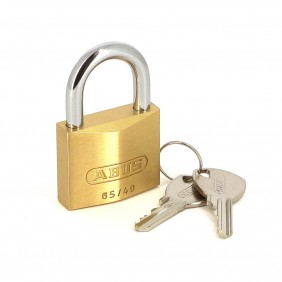 Cadenas à clé varié en laiton - anse cémentée - 65 ABUS