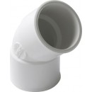 Coude PVC blanc 45° femelle / femelle NICOLL
