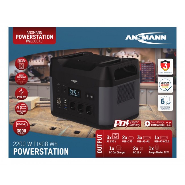 Station électrique portable - 2200W - PS2200AC - Bricozor 11.jpg ANSMANN