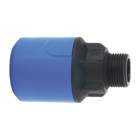 Union simple PE pour tube PE Ø 20 mm / Mâle 15 x 21 - instantanée - Speedfit Blue John Guest