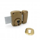 Verrou en applique - cylindre avec bouton - bronze - Basik ABUS