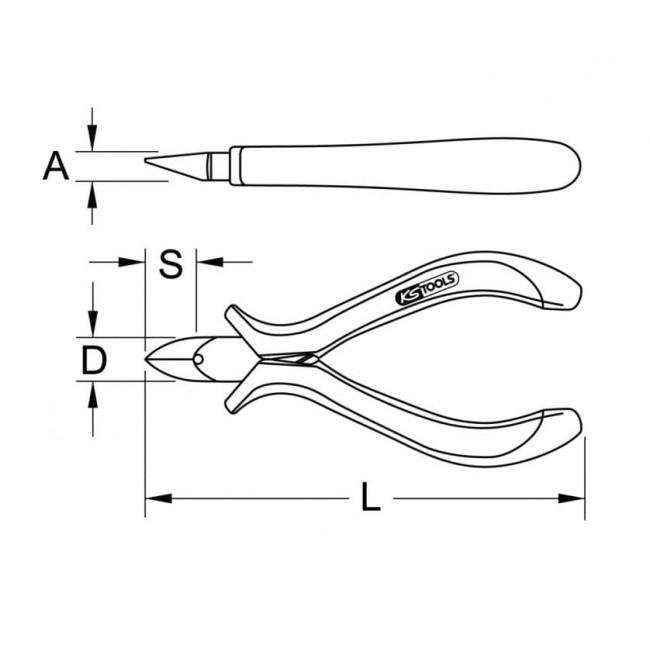 Pince Coupante Diagonale VDE 160mm BRILLIANT TOOLS - Isolée 1000V, Taille Durcie Par Induction, Poignée Bi-composant