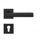 Poignées de porte sur rosaces carrées EPL 46Q Seattle - noir mat KARCHER DESIGN