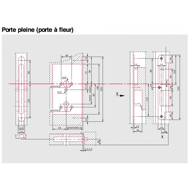 Schéma - bois à fleur DORMAKABA
