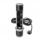 Multiconnecteur Vertikal Push 60 - 3 prises de type Schuko + USB A et C EMUCA