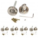 5 rosaces à condamnation à visser - carré 6 mm - nickel satiné EMUCA