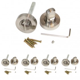 5 rosaces à condamnation à visser - carré 6 mm - nickel satiné EMUCA