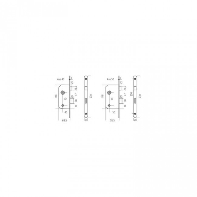 Schema_Serrure à larder à condamnation - têtière nickelé - axe 50 mm - Monomax_bricozor.jpeg FTH THIRARD