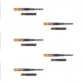 5 paires de coulisses à billes noires à sortie totale - 35 kg- hauteur 45 mm EMUCA