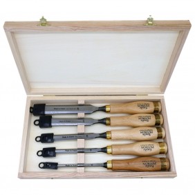 Coffret de cinq ciseaux à bois pour sculpteur 111T EMILE PEYRON