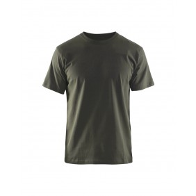 T-shirt de travail respirant 100% coton uni 3525 - vert kaki BLAKLADER