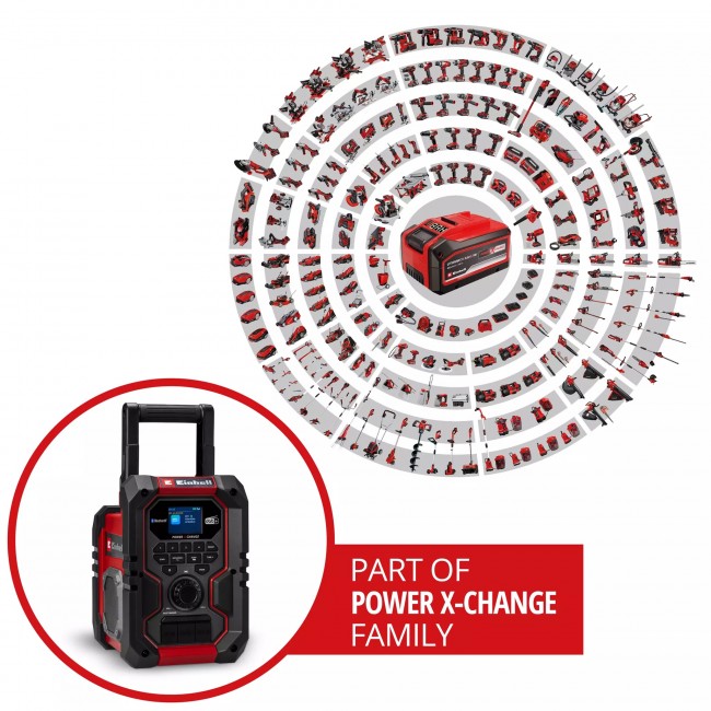 Radio de chantier TE-CR 18 Li DAB+:FM:BT - Solo - Power X-Change 2.jpeg EINHELL