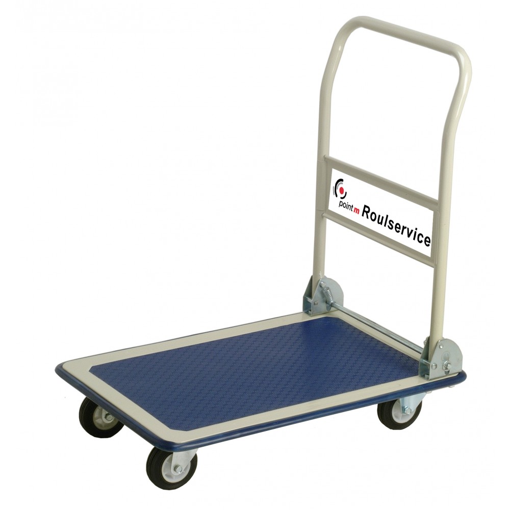 Chariot plastique Prestar dossier rabattable charge 300 kg