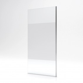 Paroi de douche fixe Parma 2 - verre dépoli - 90 cm AURLANE
