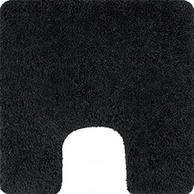 Tapis de WC - 55x55cm - Noir - Microfibre - antidérapant - Highland SPIRELLA