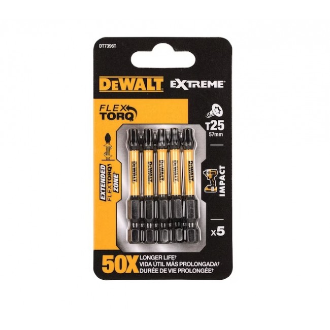 Embouts Impacts Torsion Flextorq Torx - T25 - par 5 - Bricozor 1.jpg DEWALT