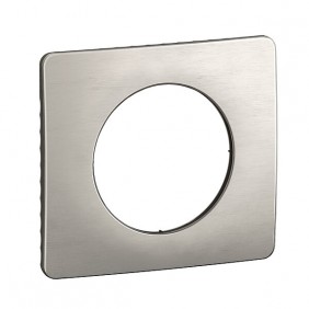 Plaque de finition métal Céliane - 1 poste - Alu Satiné LEGRAND