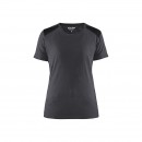 T-shirt de travail bicolore 100% coton femme 3479 - gris et noir BLAKLADER