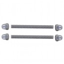 Fixation pour poignée tubulaire 1711 pour porte battante - alu argent BILCOCQ