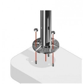 Poteau pour garde-corps - rond - diamètre 42,4 mm - inox Design Production