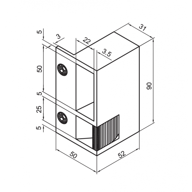 Schéma - Gâche électrique Beugnot 90 à émission et contact stationnaire - Bricozor.png MÉTALUX