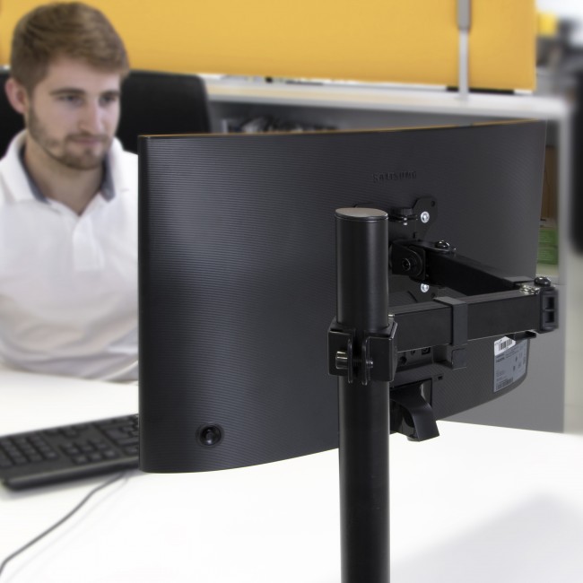 Support 1 écran PC ou TV -  pour table de travail - fixation par bride - Bricozor 1.jpg EMUCA