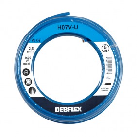 Fil rigide HO7V-U - 2,5 mm² - Bleu DEBFLEX