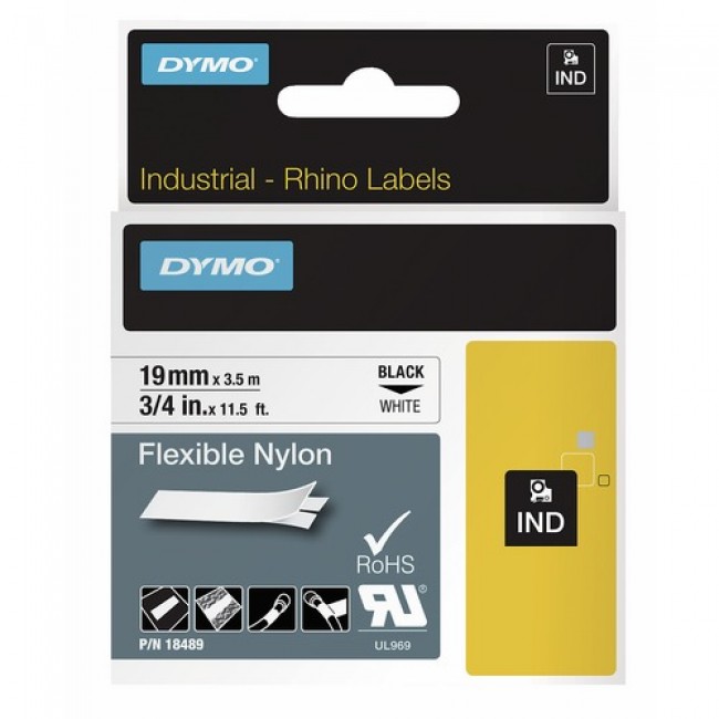 Ruban nylon - continu - surfaces incurvées - étiqueteuse Rhino 4200 Dymo