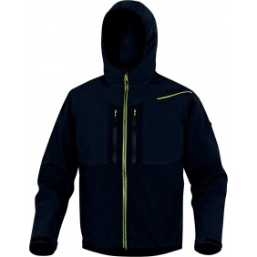 Veste de travail légère à capuche Softshell HORTEN 2 Light noir et jaune DELTA PLUS