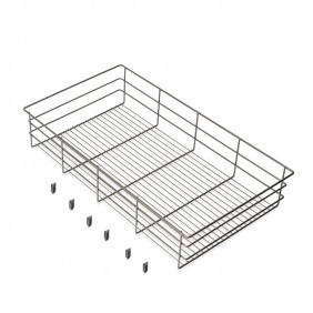 Panier en fils d'acier pour dressing Quartz - finition titane EMUCA