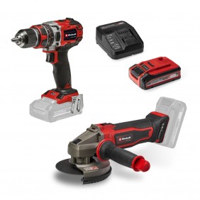 Pack meuleuse d'angle sans fil + perceuse à percussion sans fil Pro - Power X-Change EINHELL