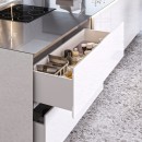 Tiroir en kit avec push synchro - côtés métal 178 mm - 40 kg - L 400 mm - blanc - Vertex - Bricozor 1.jpg EMUCA