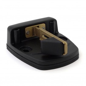 Sabot de portail automatique large en aluminium et composite noir TIRARD