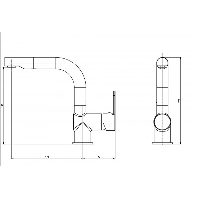 schema Mitigeur de lavabo - Avec mousseur extractible - chromé - London.jpg SCHÜTTE