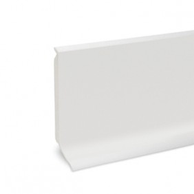 25 plinthes murales PVC semi-rigide PL à coller 2200 mm - blanc DINAC