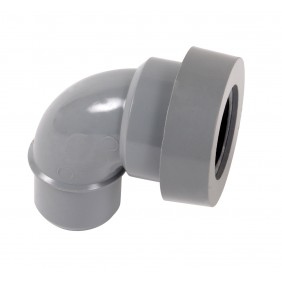 Coude pvc 90° mâle-femelle à joint pour sortie appareil sanitaire NICOLL
