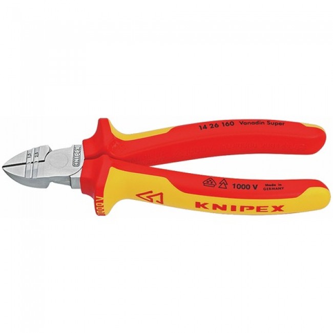 Pince à Dénuder Isolée 1000V - 160 Mm, Poignées Ergonomiques, Pour Câbles Ronds Jusqu'à 5 Mm